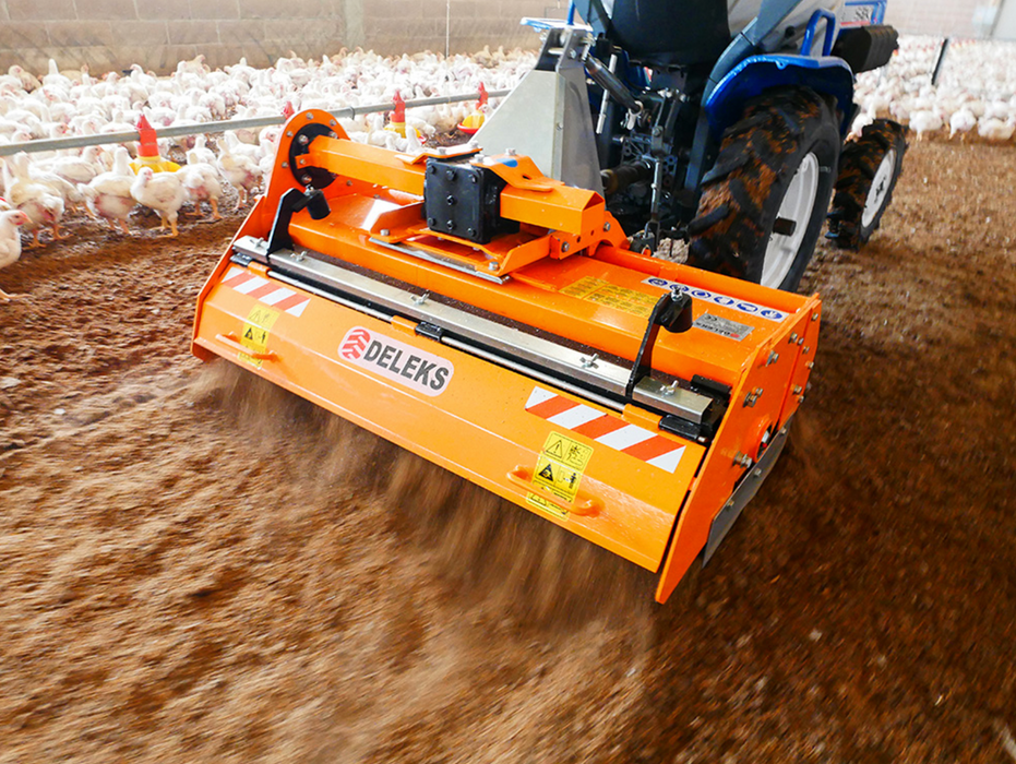 DELEKS® PAVO-100 Shatter Milling Machine for Poultry Farm Bedding Maintenance