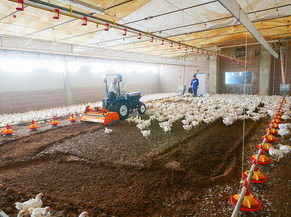 DELEKS® PAVO-100 Shatter Milling Machine for Poultry Farm Bedding Maintenance