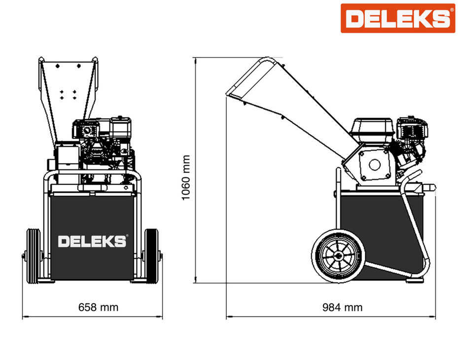 DELEKS® DK-300-LC Petrol Chipper Shredder