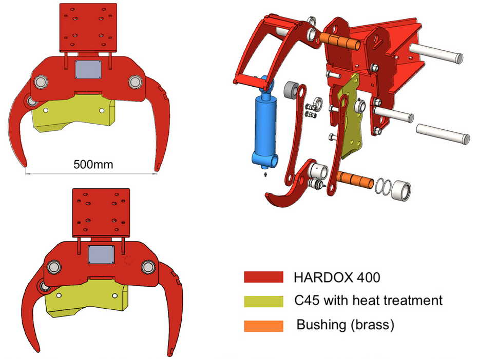 DELEKS® CF-10 Hydraulic Tree Shear and Log Grapple