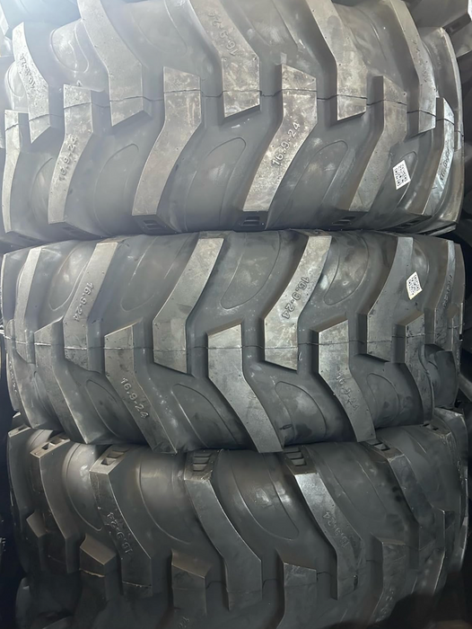 Road Crew 16.9-24 12PR R1 Rear Backhoe Industrial Tractor Tire & Tube Set